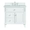 James Martin Vanities 36'' Single Vanity, Bright White w/ 3 CM Victorian Silver Quartz Top 424-V36-BW-3VSL - alternate 1